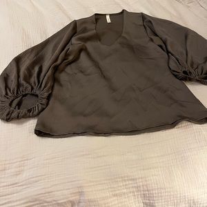 Beautiful gray double layered blouse